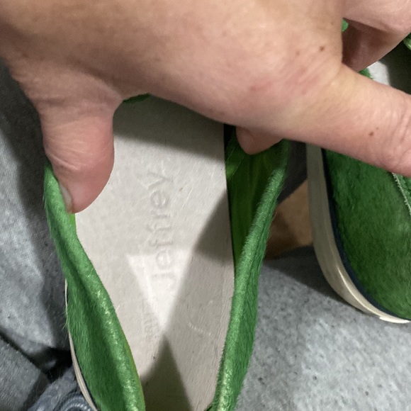 Sperry Top Sider Jeffrey green calf hair slip ons round toe - Picture 6 of 7